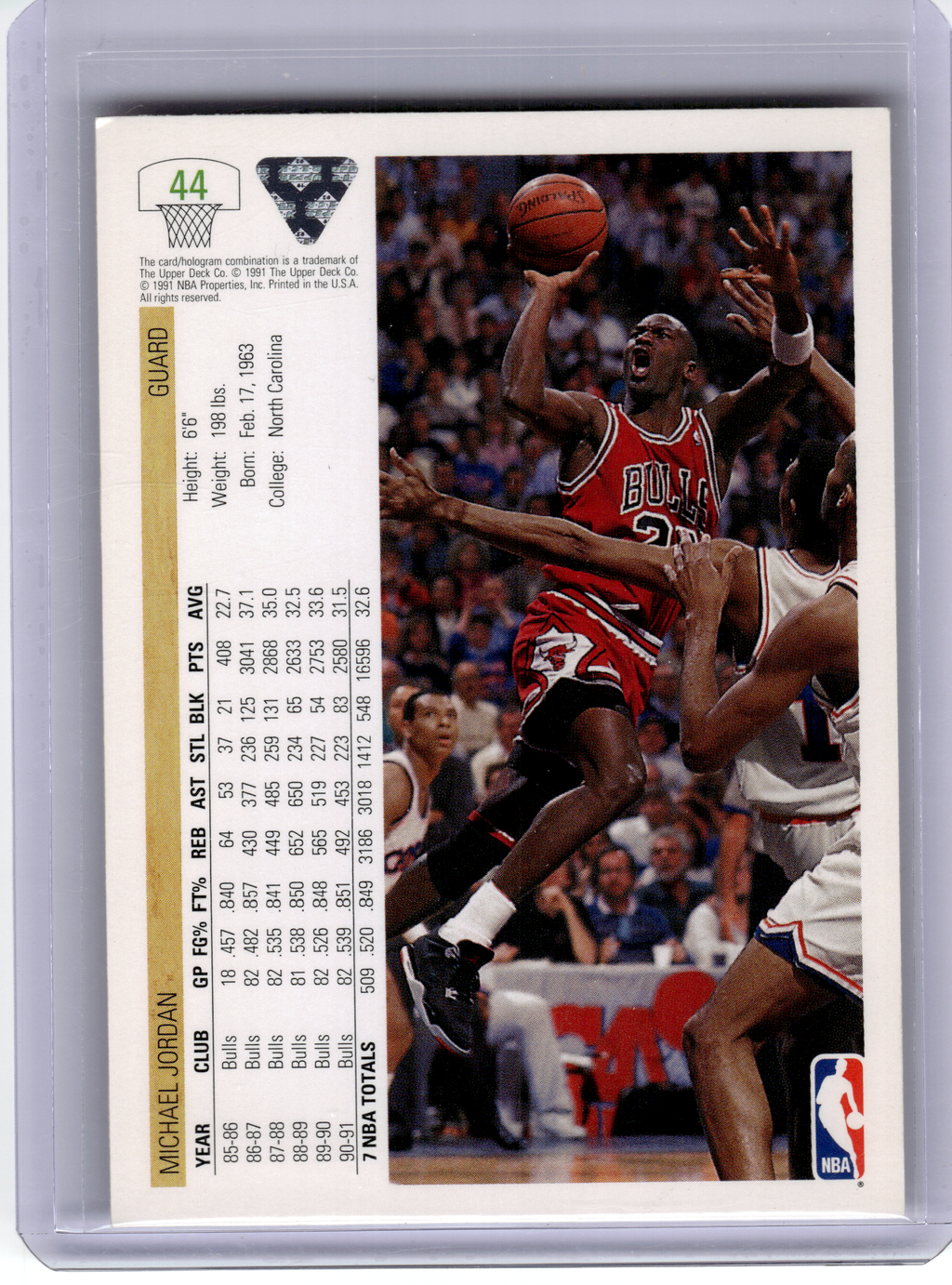 1991 Upper Deck Basketball—Michael Jordan #44 —Very Good