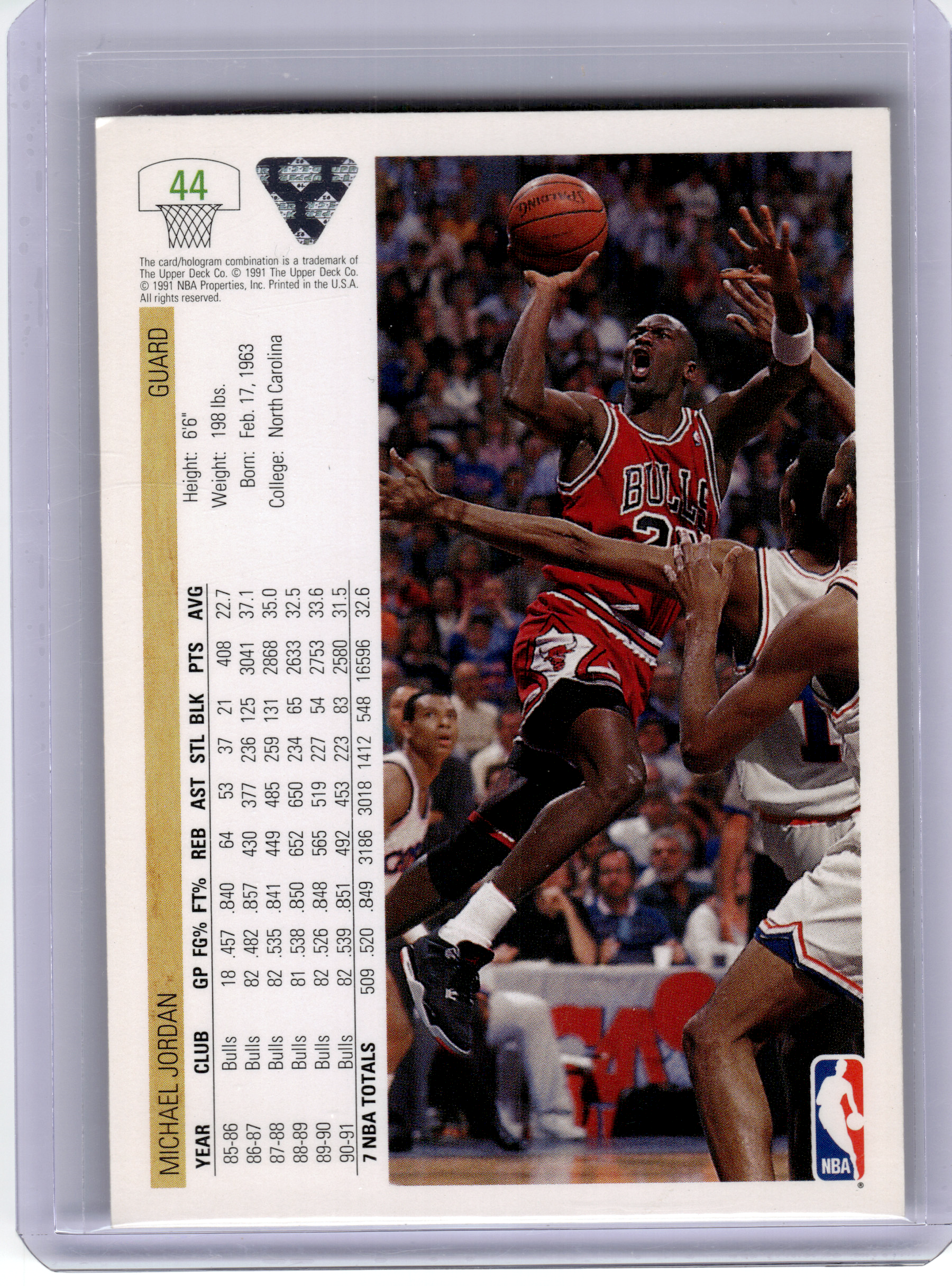 1991 Upper Deck Basketball—Michael Jordan #44 —Very Good