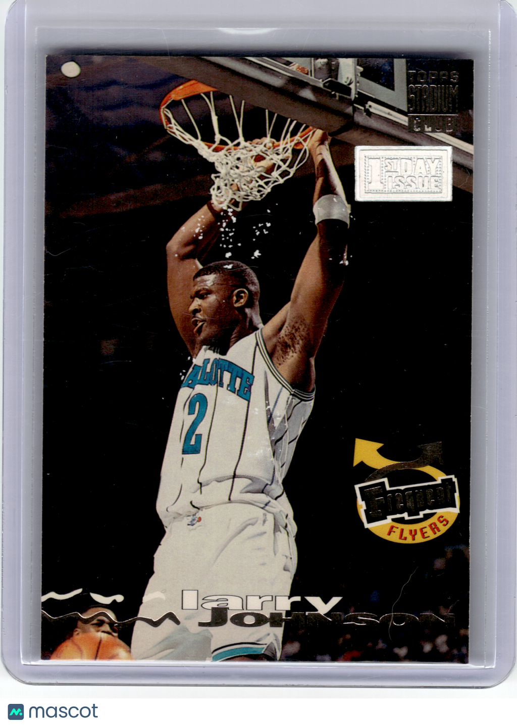 1992 Topps Stadium Club Frequent Flyers —Larry Johnson #185 1st Day Issue —VG