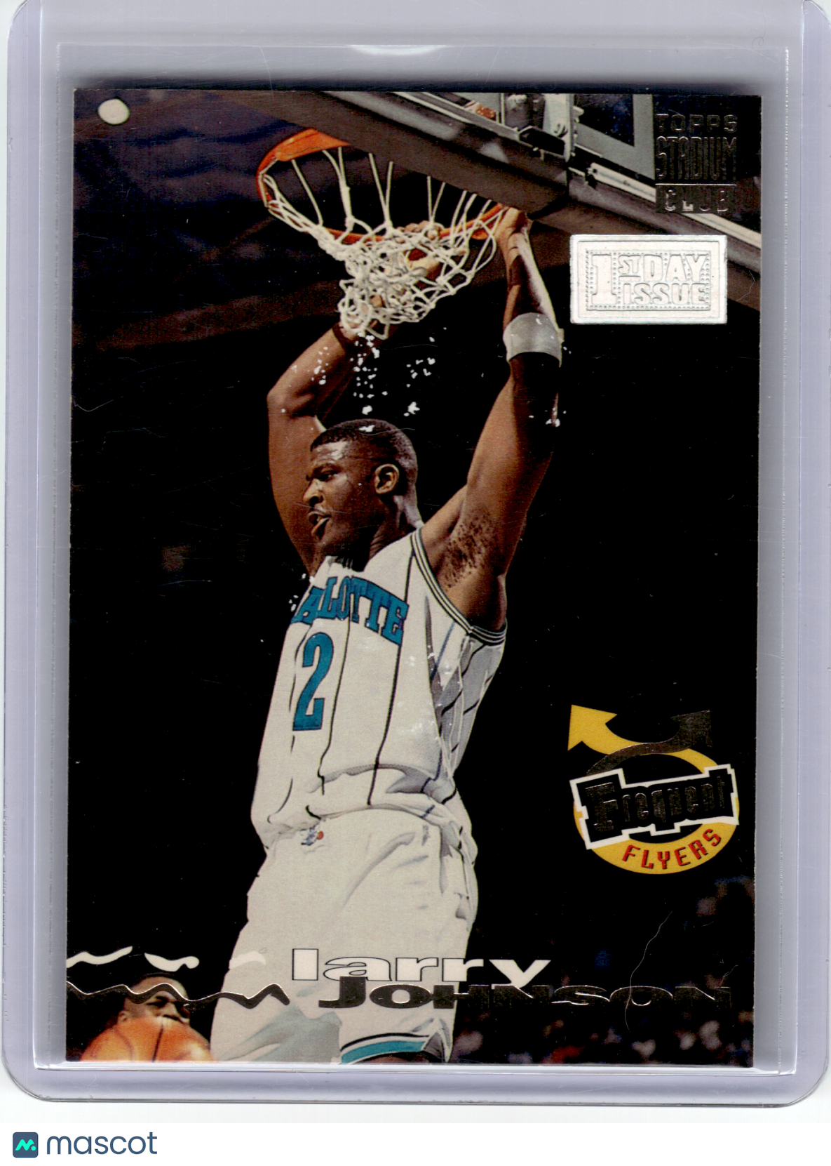 1992 Topps Stadium Club Frequent Flyers —Larry Johnson #185 1st Day Issue —VG