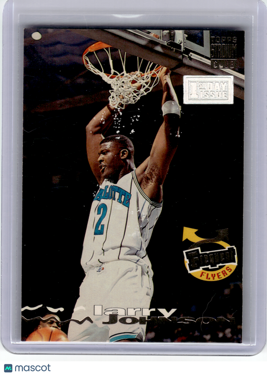 1992 Topps Stadium Club Frequent Flyers —Larry Johnson #185 1st Day Issue —VG