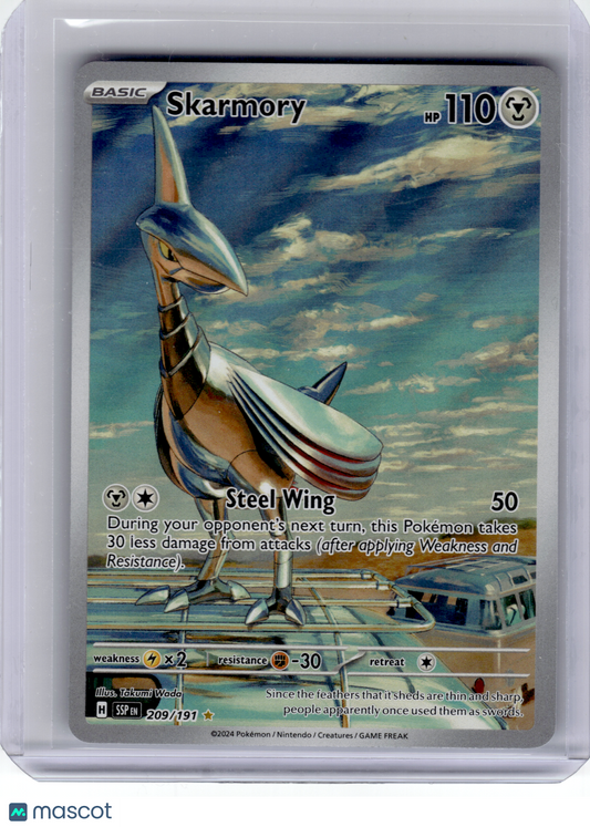 2024 Pokemon—Skarmory #209 Surging Sparks—Illustration Rare Holo
