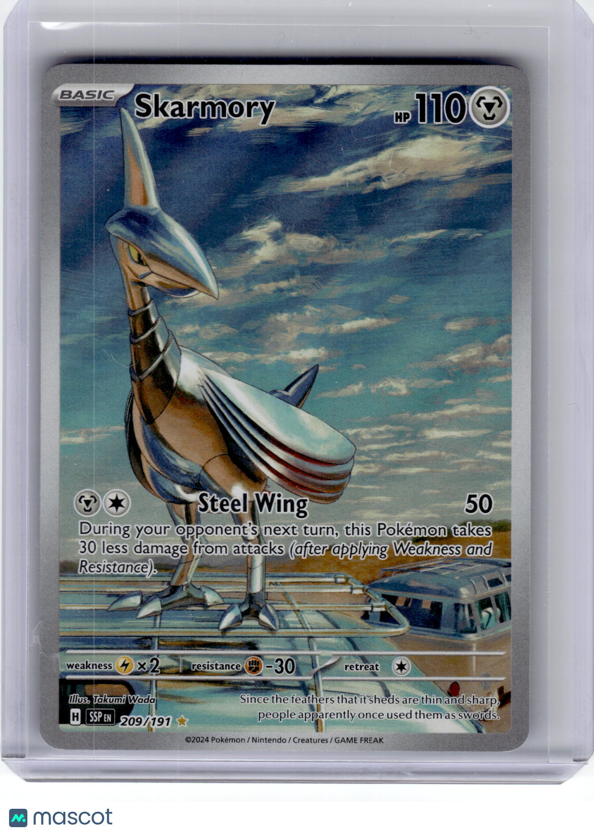 2024 Pokemon—Skarmory #209 Surging Sparks—Illustration Rare Holo