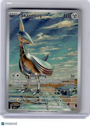 2024 Pokemon—Skarmory #209 Surging Sparks—Illustration Rare Holo