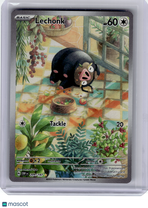 2023 Pokemon—Lechonk 209 Obsidian Flames—Illustration Rare Holo [Lightly Played]
