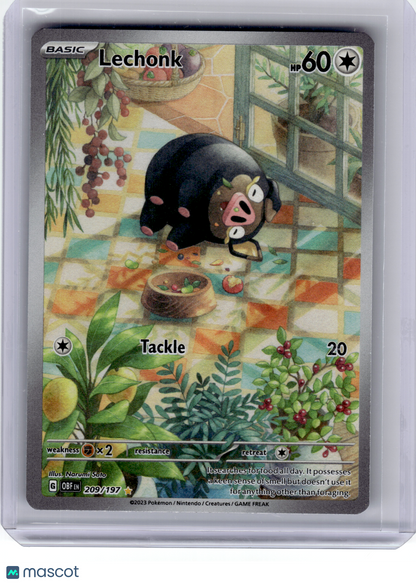 2023 Pokemon—Lechonk 209 Obsidian Flames—Illustration Rare Holo [Lightly Played]