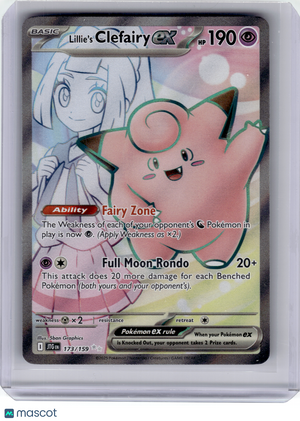 2025 Pokemon—Lillie's Clefairy EX #173 Journey Together—Ultra Rare Holo [LP]
