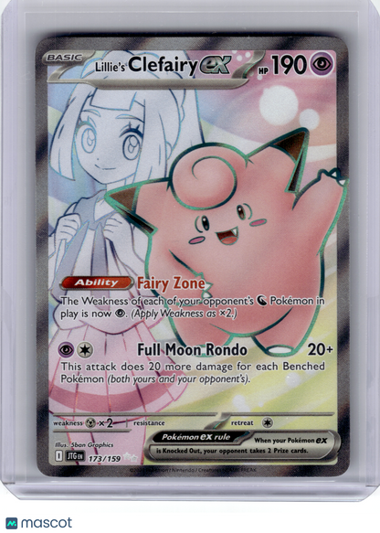 2025 Pokemon—Lillie's Clefairy EX #173 Journey Together—Ultra Rare Holo [LP]