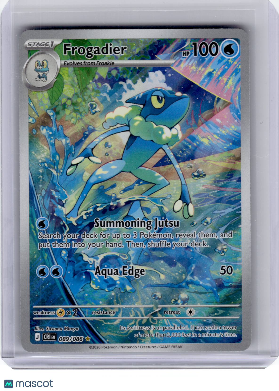 2026 Pokemon—Frogadier #89 Chaos Rising—Illustration Rare Holo