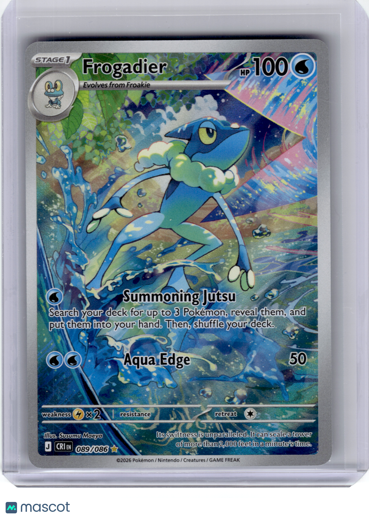 2026 Pokemon—Frogadier #89 Chaos Rising—Illustration Rare Holo