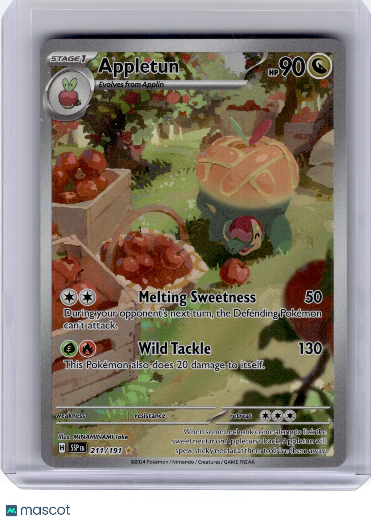 2024 Pokemon—Appletun 211 Surging Sparks—Illustration Rare Holo [Lightly Played]