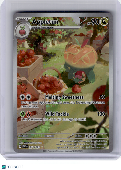 2024 Pokemon—Appletun 211 Surging Sparks—Illustration Rare Holo [Lightly Played]