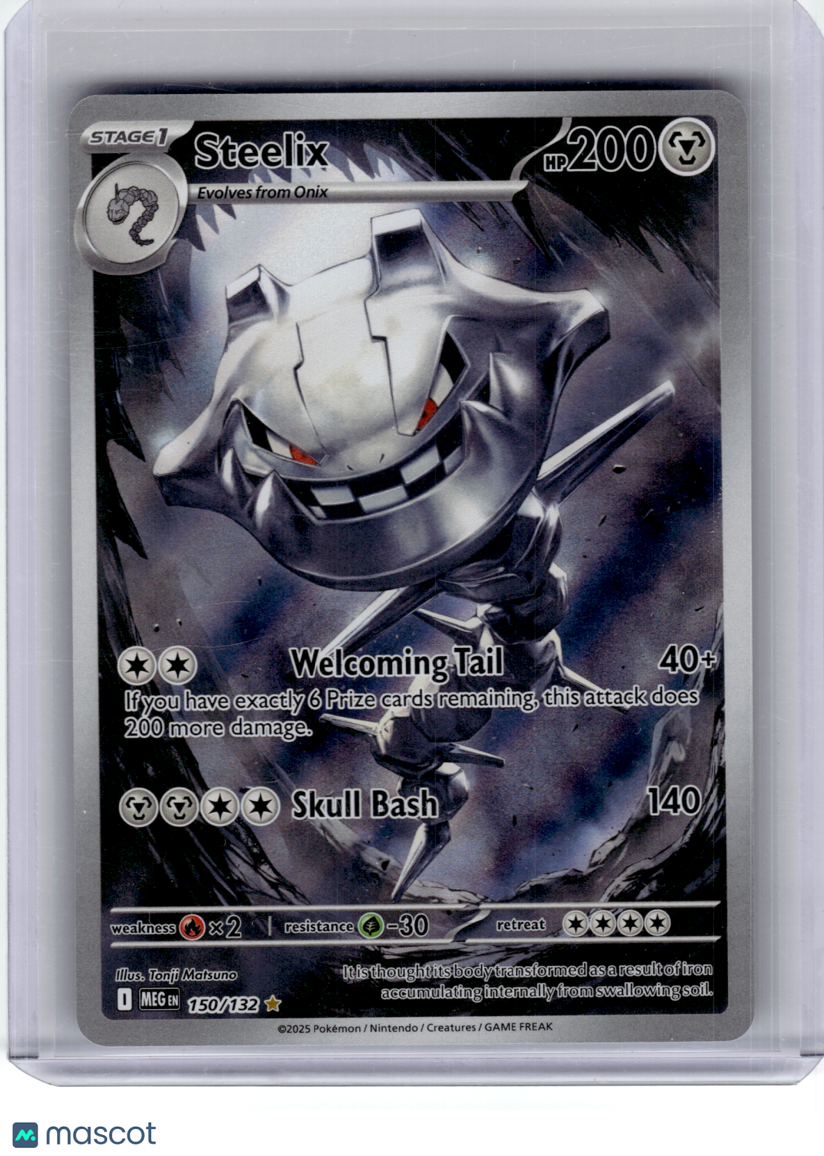 2025 Pokemon—Steelix #150 Mega Evolution—Illustration Rare Holo