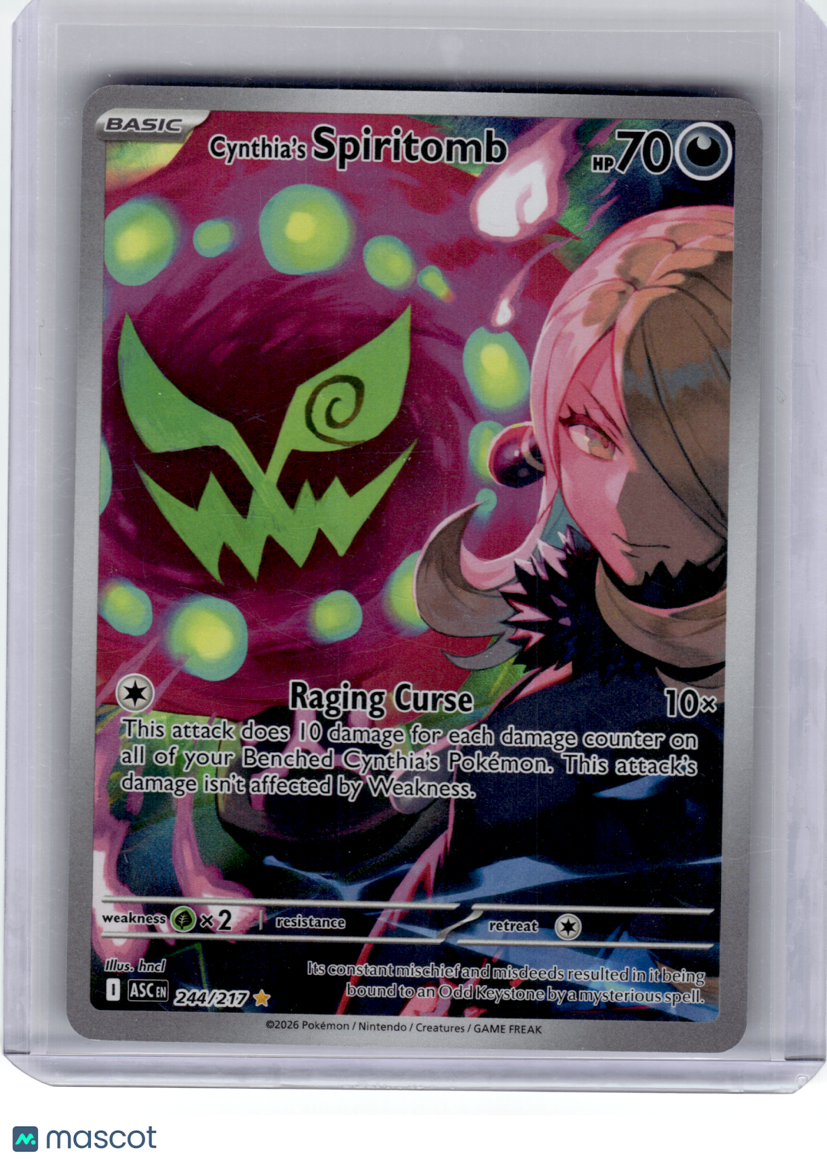 2026 Pokemon—Cynthia's Spiritomb #244 Ascended Heroes—Illustration Rare Holo