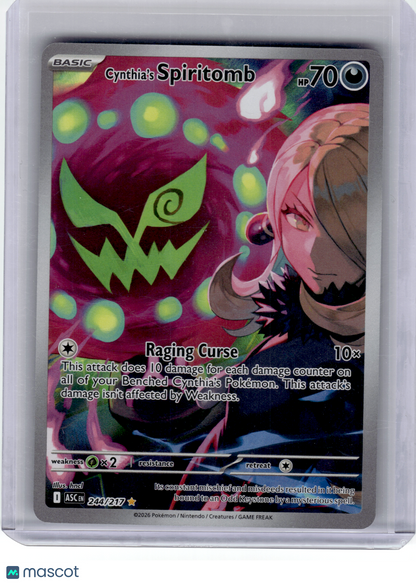 2026 Pokemon—Cynthia's Spiritomb #244 Ascended Heroes—Illustration Rare Holo