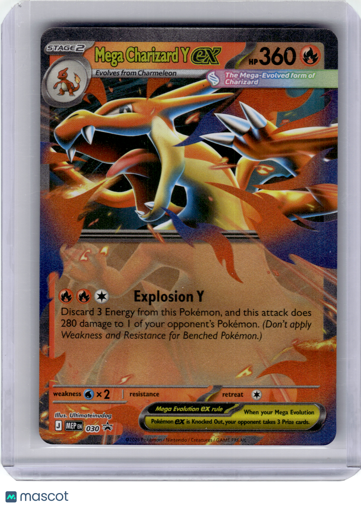 2026 Pokemon—Mega Charizard Y ex #030 Mega Evolution Promo—Black Star Promo Holo