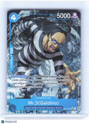 2026 Mr.3(Galdino) #OP16-056 The Time of Battle—Super Rare Foil (LP) (Alt Art)
