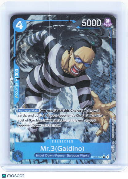 2026 Mr.3(Galdino) #OP16-056 The Time of Battle—Super Rare Foil (LP) (Alt Art)