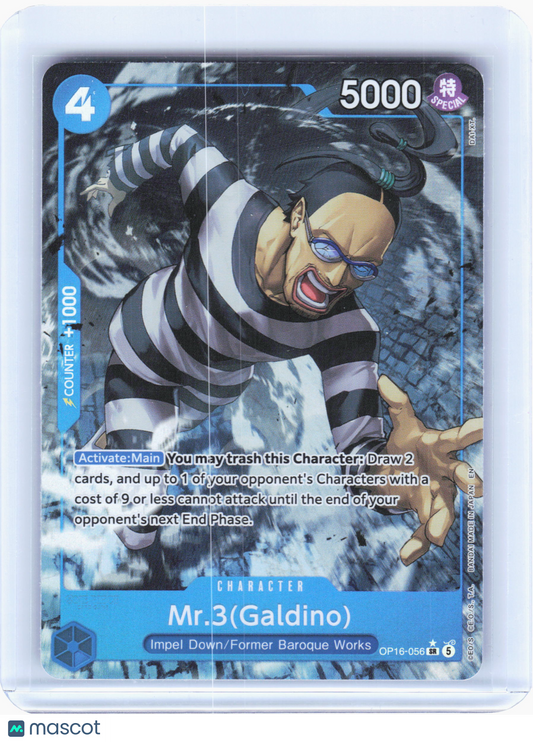 2026 Mr.3(Galdino) #OP16-056 The Time of Battle—Super Rare Foil (LP) (Alt Art)