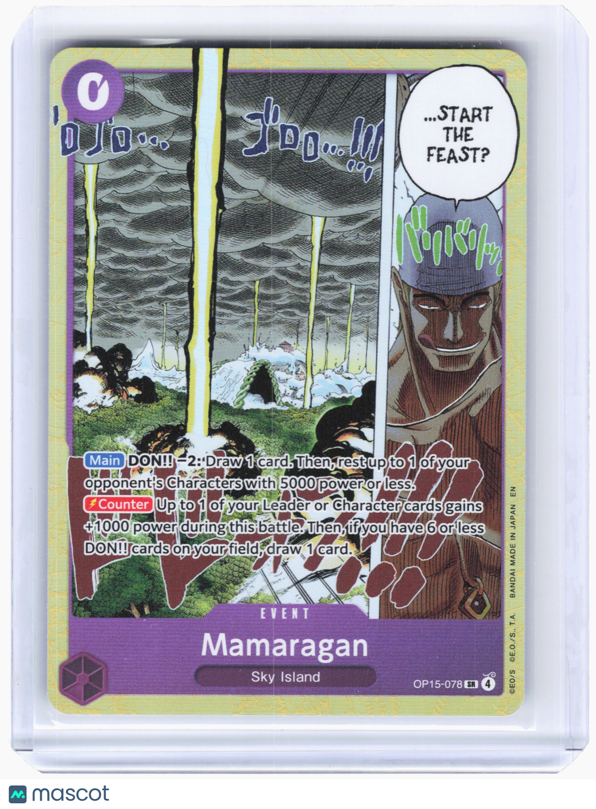 2026 One Piece—Mamaragan #OP05-078 Adventure on Kami's Island—Super Rare Foil