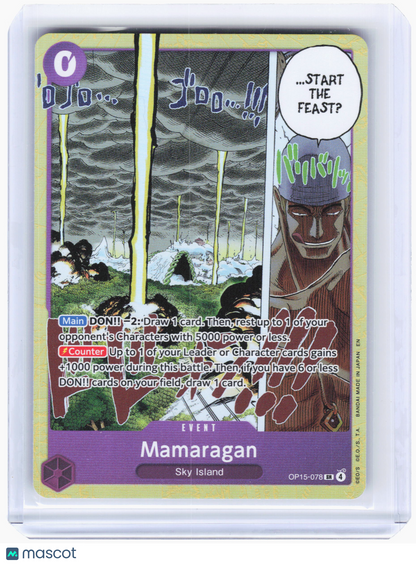 2026 One Piece—Mamaragan #OP05-078 Adventure on Kami's Island—Super Rare Foil
