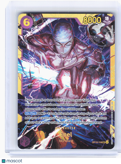 2026 One Piece—Enel #OP15-118 Adventure on Kami's Island—Secret Rare Foil