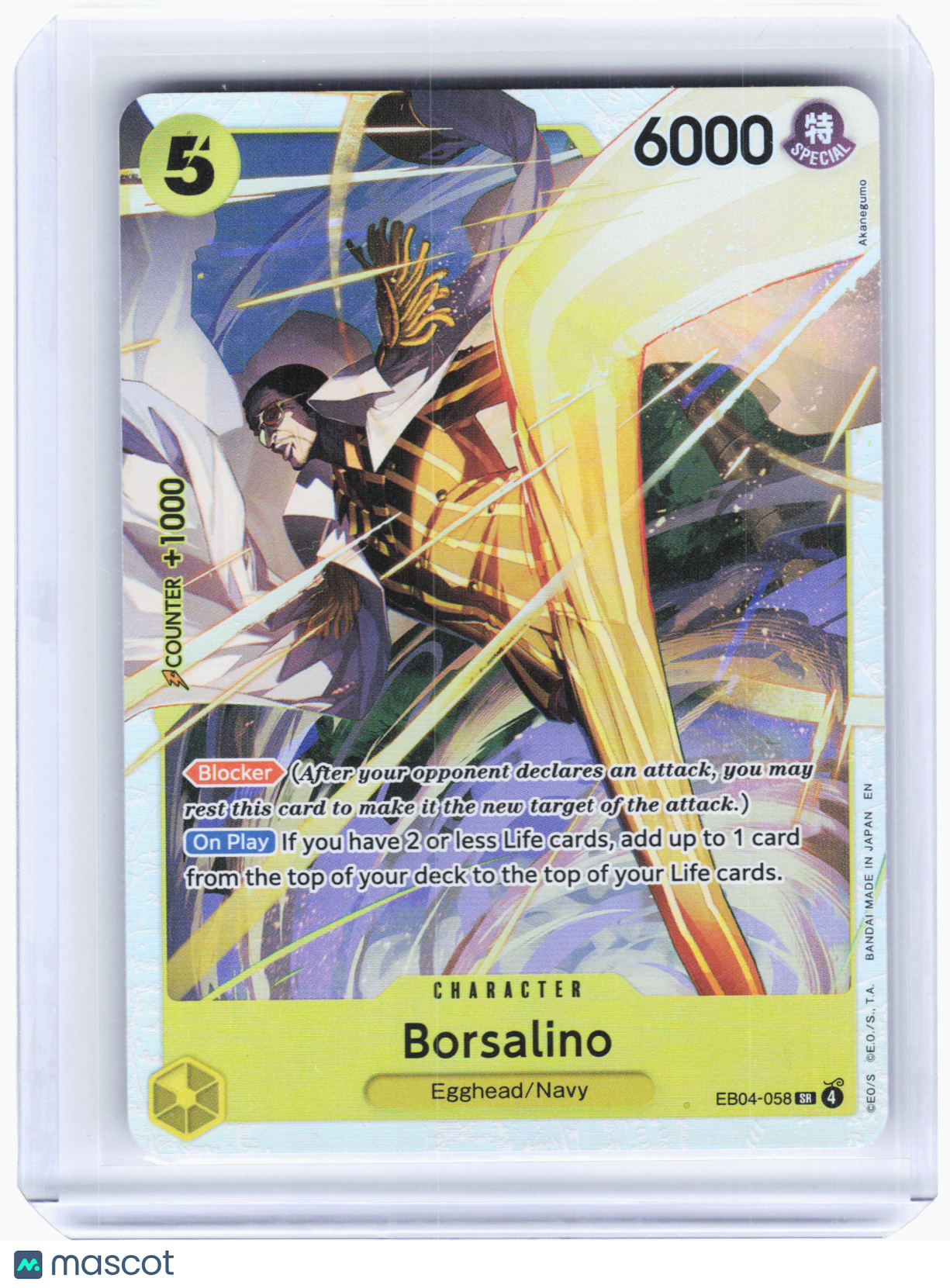 2026 One Piece—Borsalino #EB04-058 Adventure on Kami's Island—Super Rare Foil