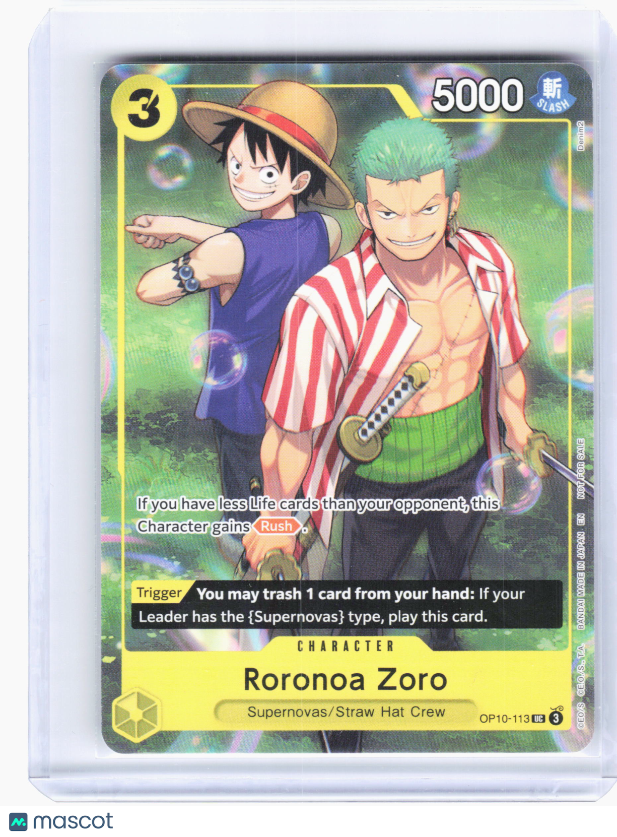 2025 Roronoa Zoro #OP10-113 Promotion Cards—Non-Foil (Learn Together Deck Set)