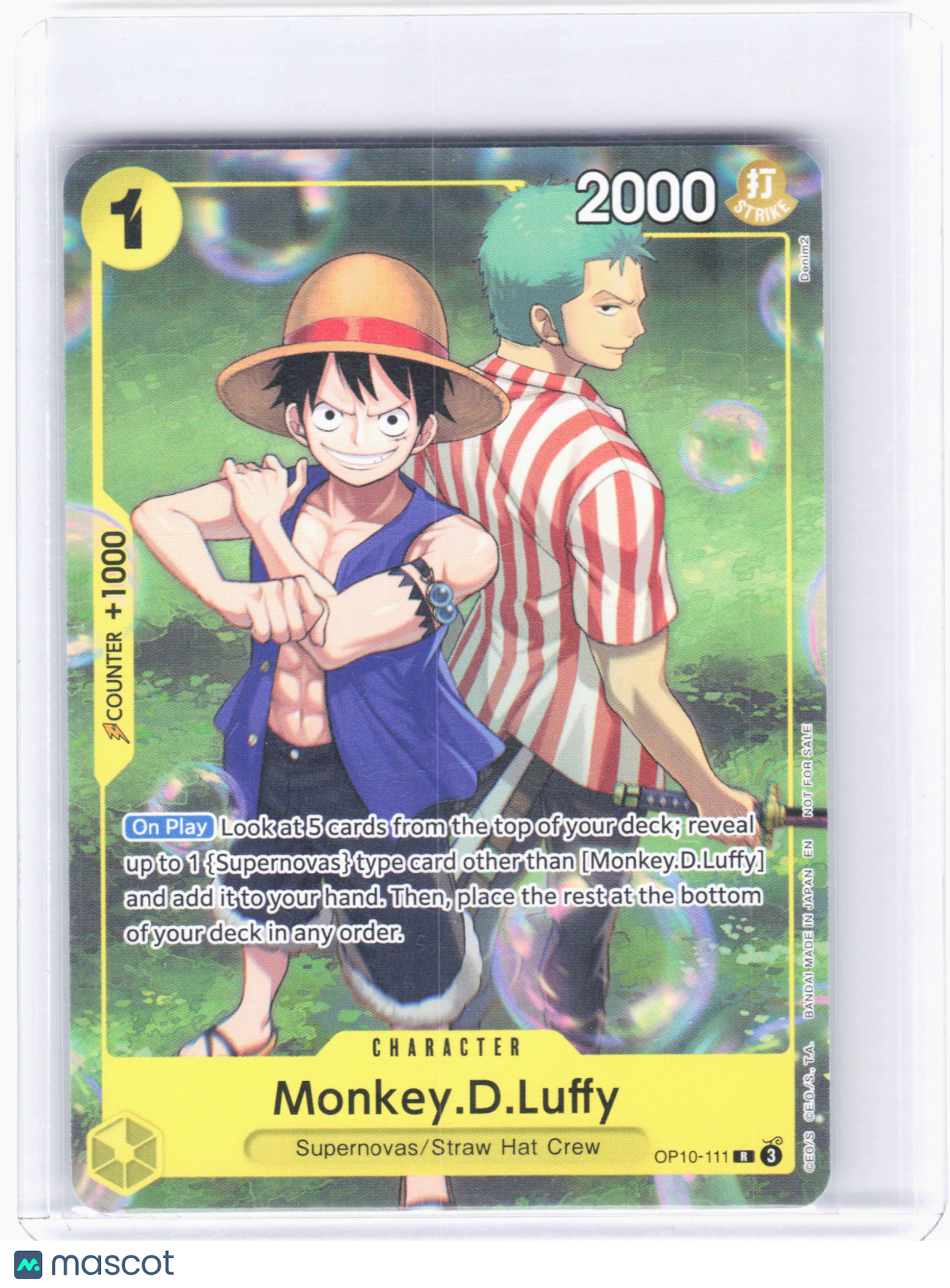 2025 Monkey.D.Luffy #OP10-111 Promotion Cards—Non-Foil (Learn Together Deck Set)