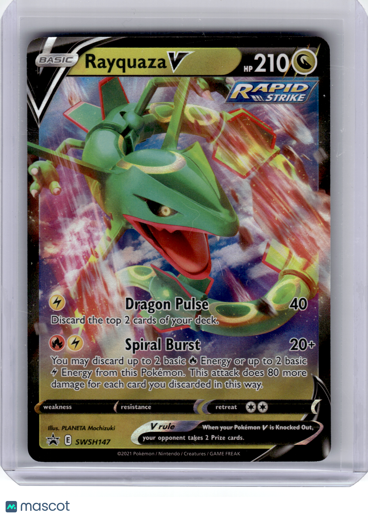 2021 Pokemon—Rayquaza V #SWSH147 Sword & Shield—Black Star Promo Holo