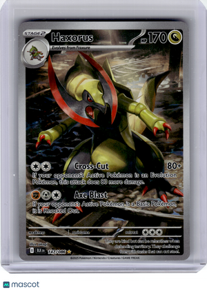 2025 Pokemon—Haxorus #147 Black Bolt—Illustration Rare Holo