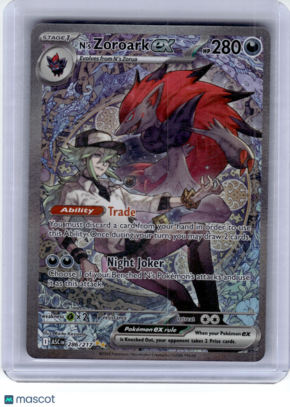 2026 Pokemon—N'S Zoroark ex #286 Ascended Heroes—Special Illustration Rare Holo