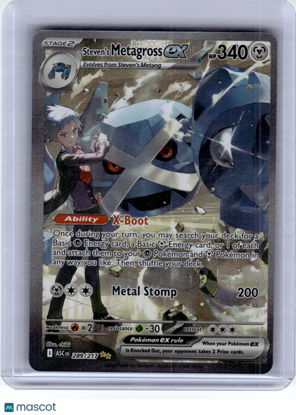 2026 Pokemon—Steven's Metagross ex #289 Ascended Heroes—SIR Holo