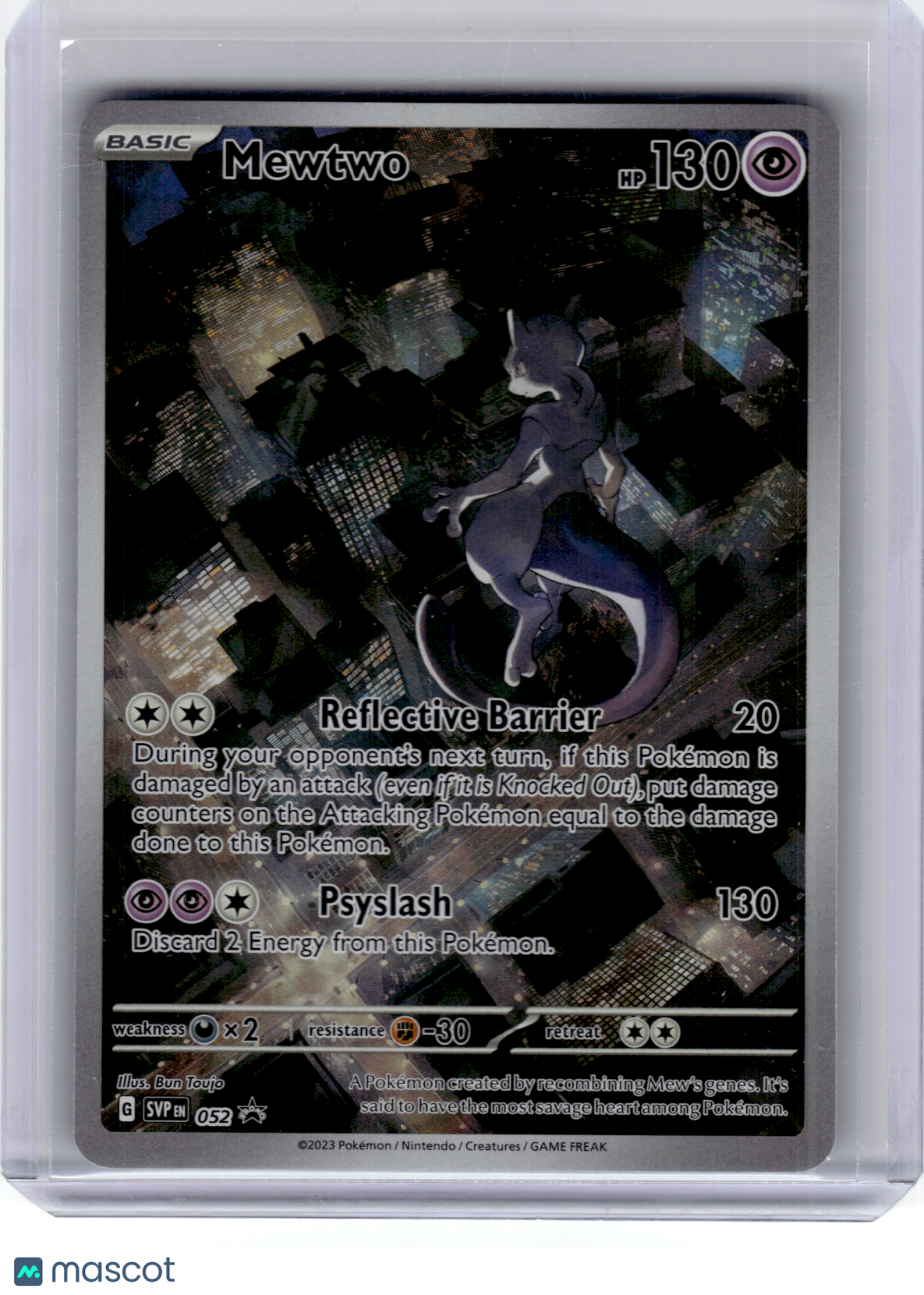 2023 Pokemon—Mewtwo #052 Scarlet & Violet—Black Star Promo Holo