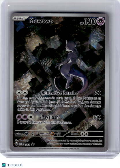2023 Pokemon—Mewtwo #052 Scarlet & Violet—Black Star Promo Holo