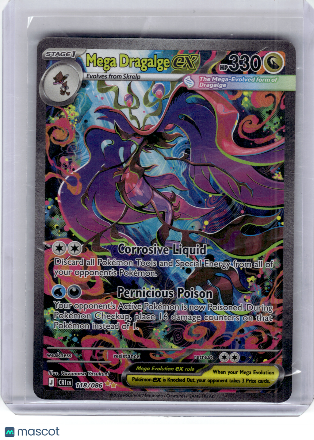 2026 Pokemon—Mega Dragalge ex 118 Ascended Heroes—Special Illustration Rare Holo