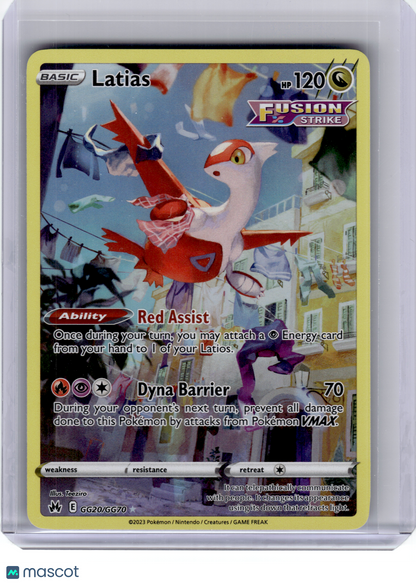 2023 Pokemon—Latias #GG20 Crown Zenith: Galarian Gallery—Ultra Rare Holo