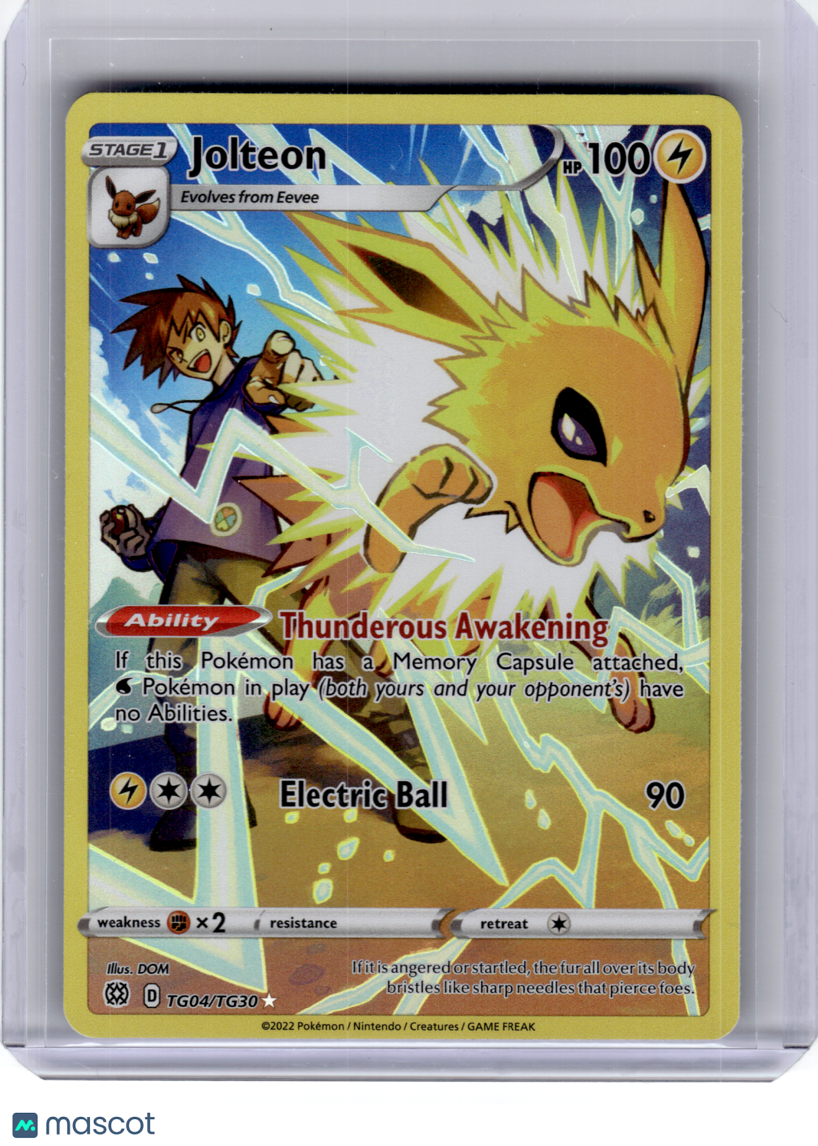 2022 Pokemon—Jolteon #TG04 Brilliant Stars Trainer Gallery—Ultra Rare Holo