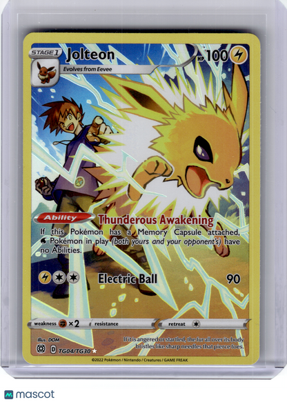 2022 Pokemon—Jolteon #TG04 Brilliant Stars Trainer Gallery—Ultra Rare Holo