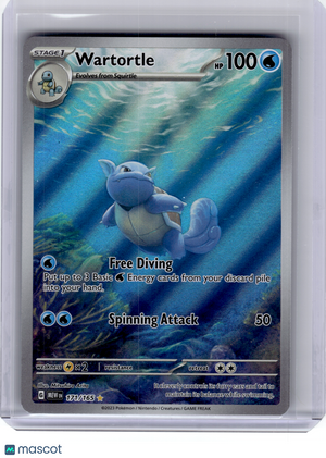 2023 Pokemon—Wartortle #171 Scarlet & Violet 151—Illustration Rare Holo