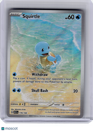 2023 Pokemon—Squirtle #170 Scarlet & Violet 151—Illustration Rare Holo