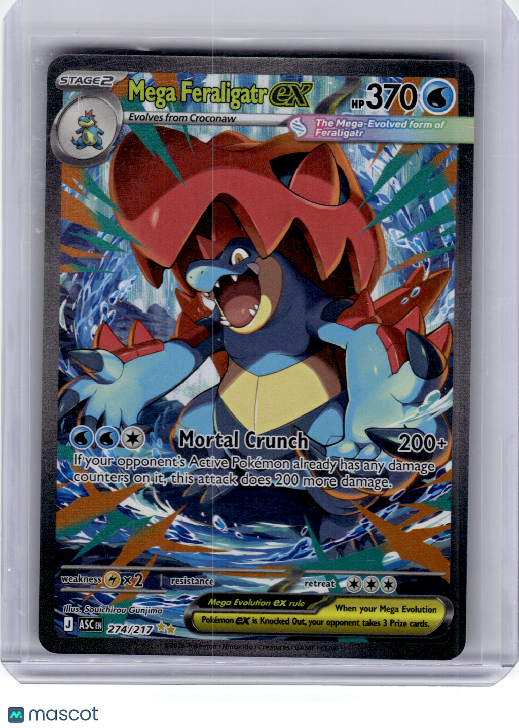 2026 Pokemon—Mega Feraligatr ex #274 Ascended Heroes—SIR Holo