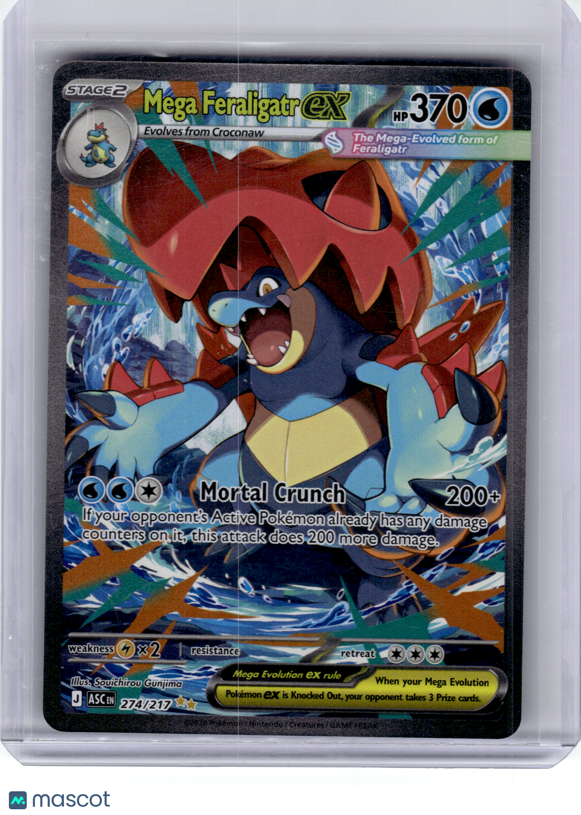2026 Pokemon—Mega Feraligatr ex #274 Ascended Heroes—SIR Holo