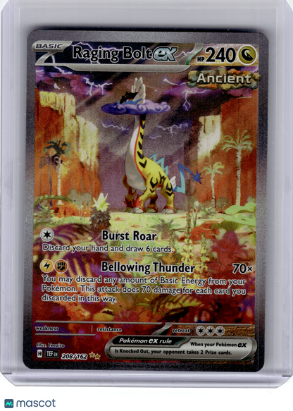2024 Pokemon—Raging Bolt ex #208 Temporal Forces—Special Illustration Rare Holo