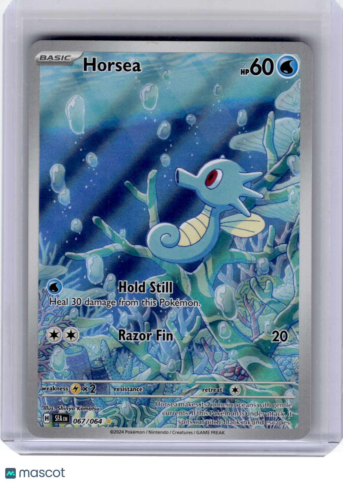 2024 Pokemon—Horsea #67 Shrouded Fable—Illustration Rare Holo