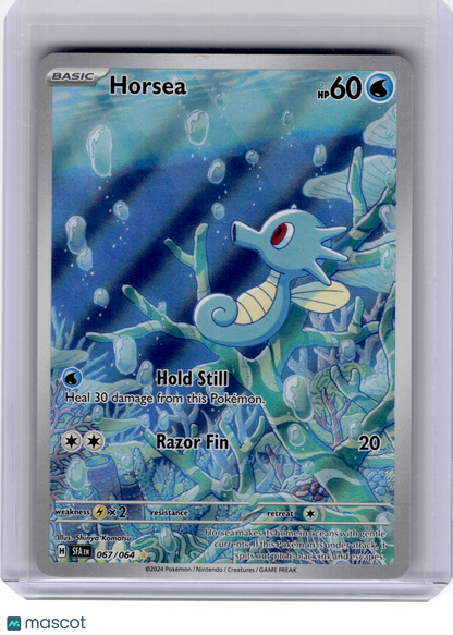 2024 Pokemon—Horsea #67 Shrouded Fable—Illustration Rare Holo