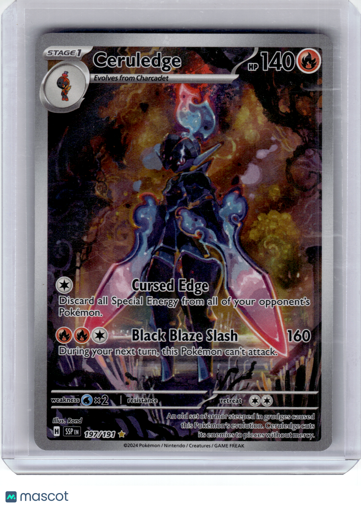 2024 Pokemon—Ceruledge #197 Surging Sparks—Illustration Rare Holo