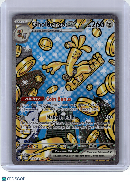 2025 Pokemon—Gholdengo ex #164 Prismatic Evolutions—SIR Holo