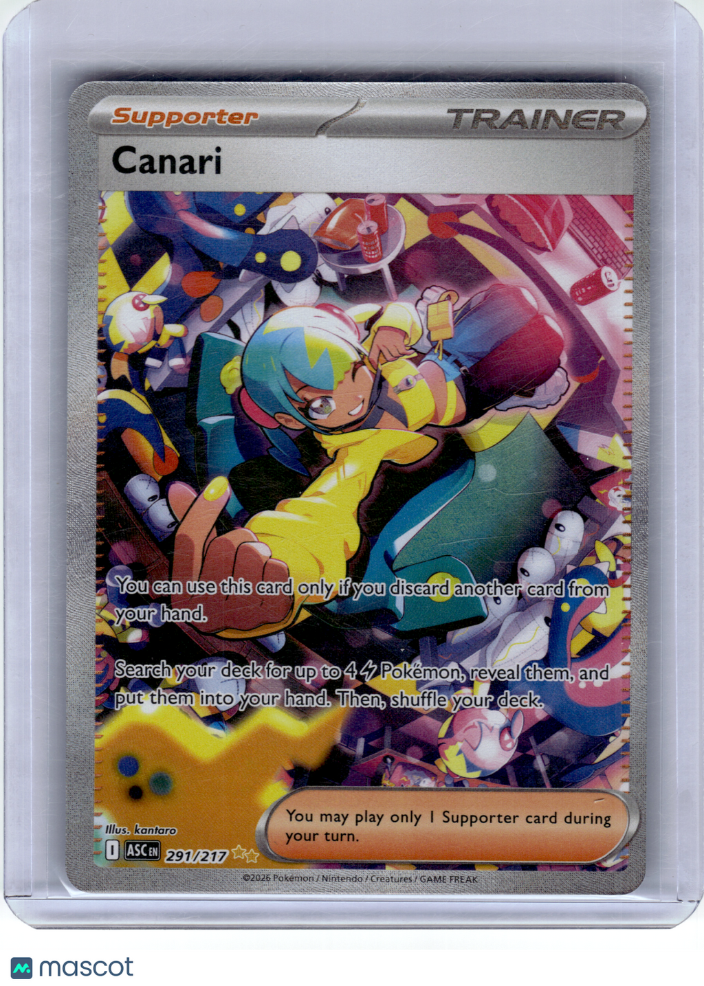 2026 Pokemon—Canari #291 Ascended Heroes—special Illustration Rare Holo