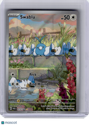 2023 Pokemon—Swablu #213 Paradox Rift—Illustration Rare Holo
